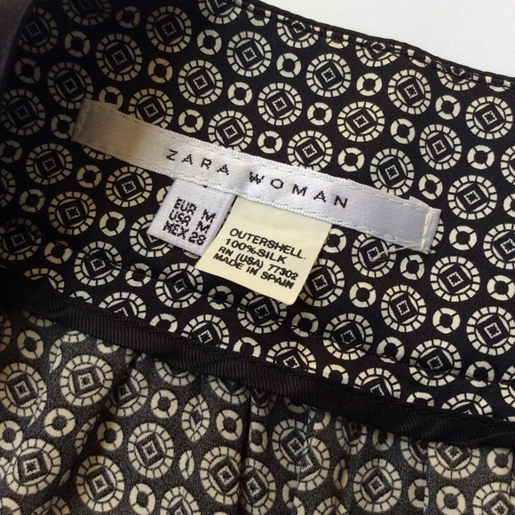 Zara woman silk patterned skirt button apron - Picture 2 of 4